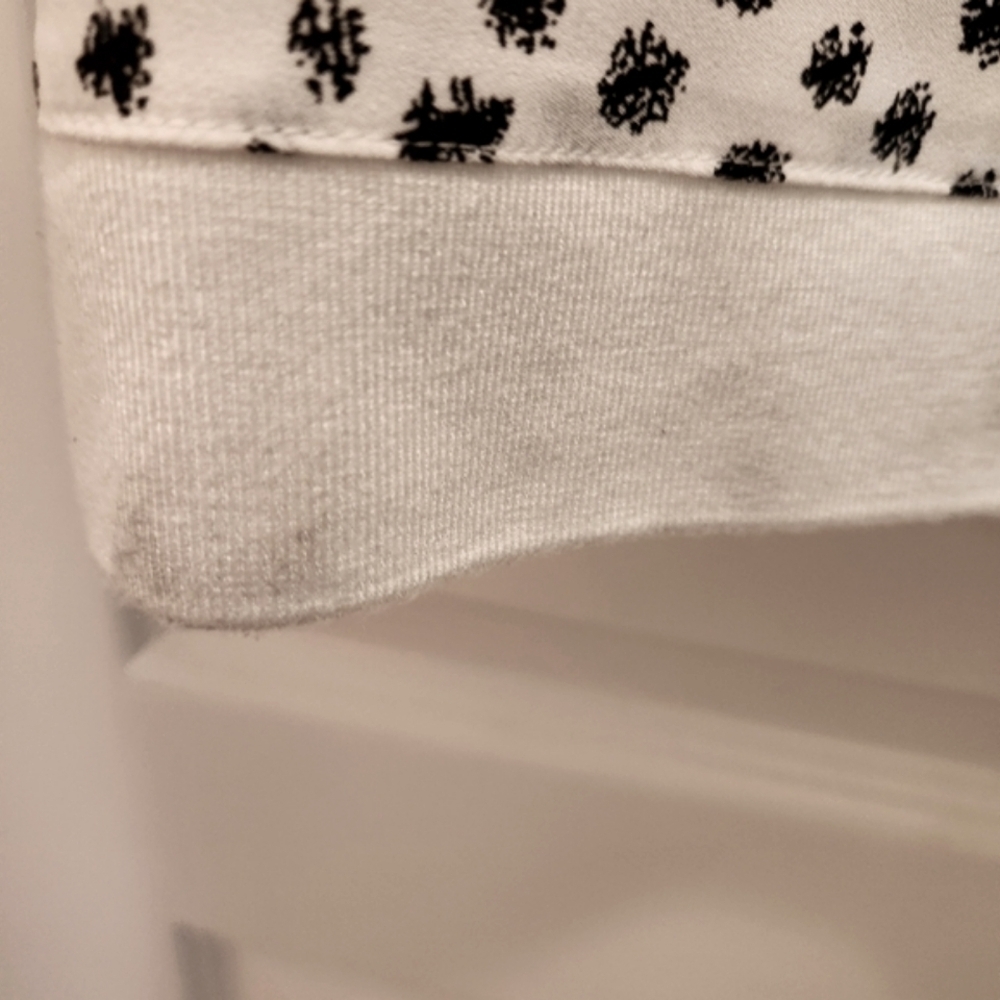 Rachel Zoe Speckled Knit Top Short Sleeve Size L Black White - Picture 6 of 8